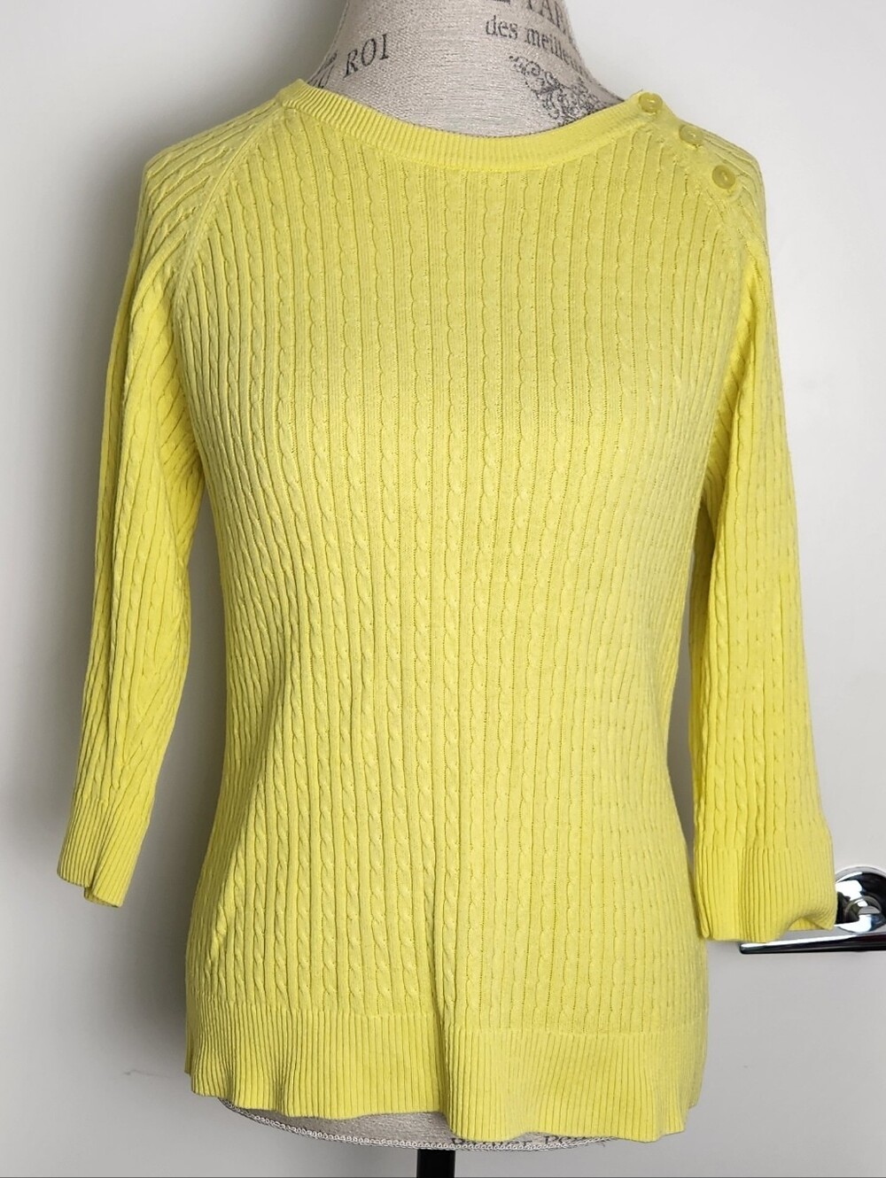 Yellow French Cotton Knit Sweater